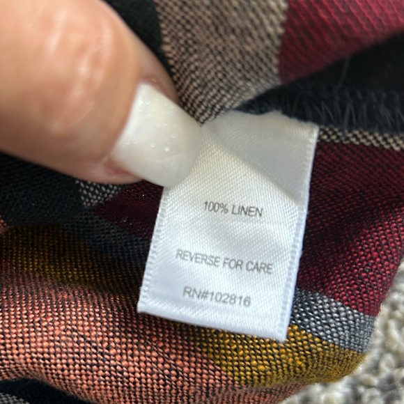 Garnet Hill 100% linen easy to wear mini striped skirt size small - Picture 5 of 8